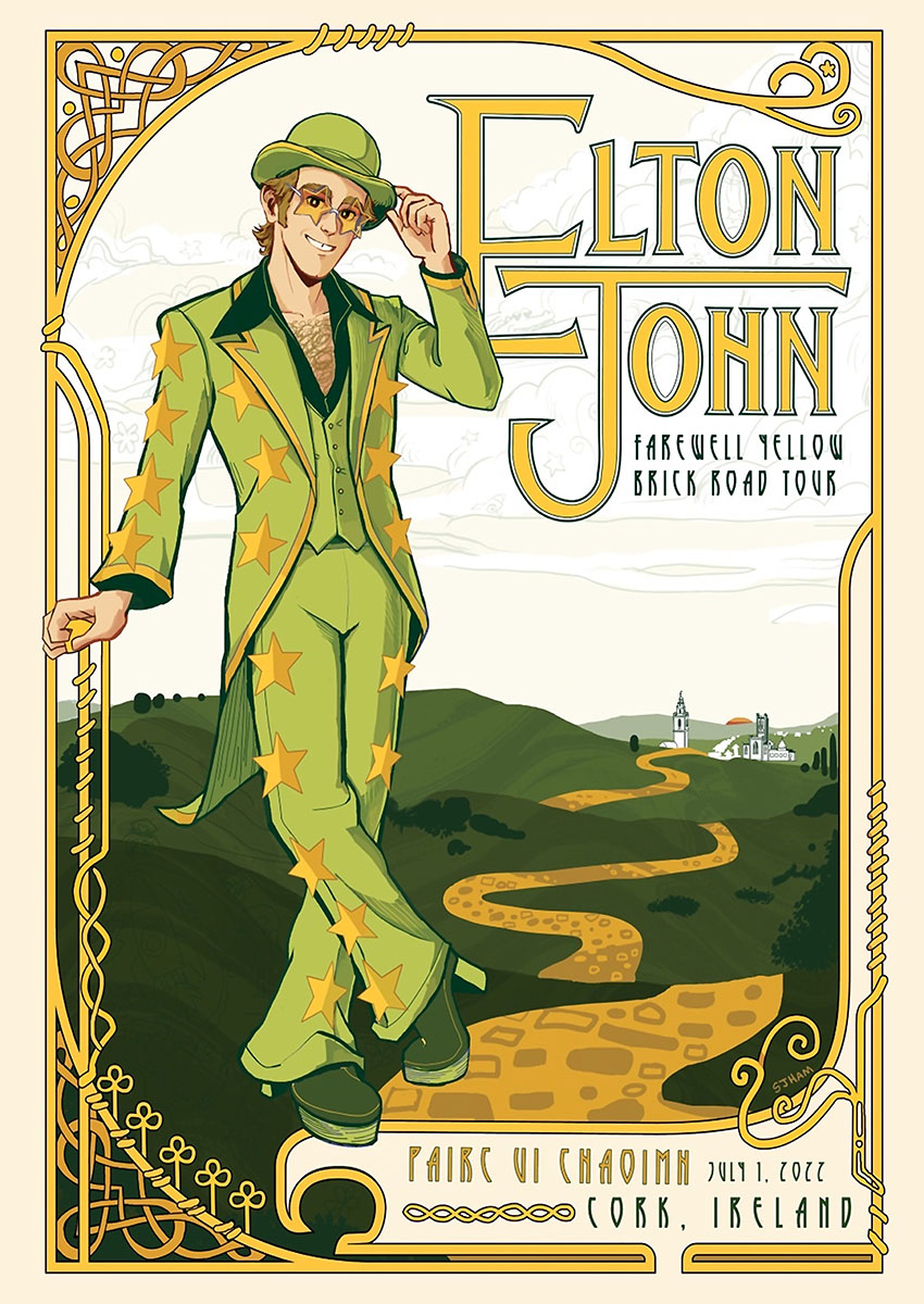 Elton John Style Artwork Canvas Print & Poster Wall Art - AI PRINT LAB